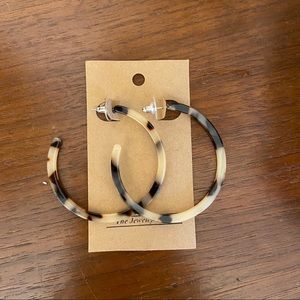 Tortoiseshell Hoop Earrings